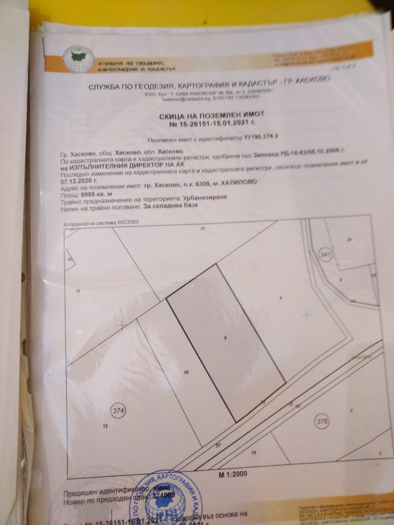 Продава ПАРЦЕЛ, гр. Хасково, Промишлена зона - Юг, снимка 1 - Парцели - 48207636