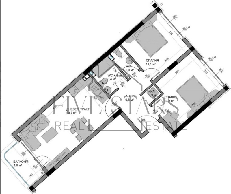 En venta  2 dormitorios Varna , Vladislav Varnenchik 1 , 86 metros cuadrados | 33310494 - imagen [4]