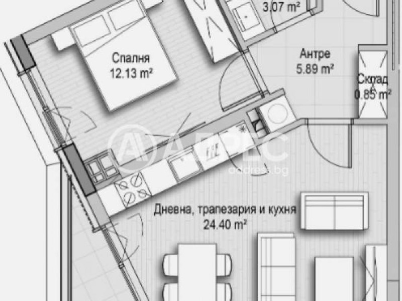 Till salu  1 sovrum Sofia , Hladilnika , 74 kvm | 42434033