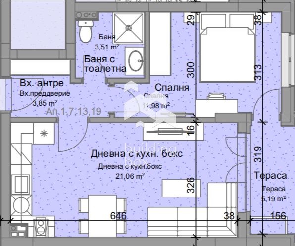 Продава 2-СТАЕН, гр. Пловдив, Остромила, снимка 5 - Апартаменти - 53508730
