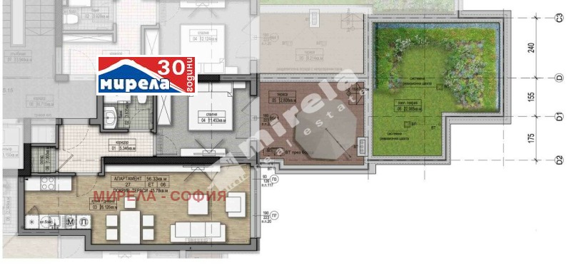 À venda  1 quarto Sofia , Drujba 2 , 68 m² | 54492187