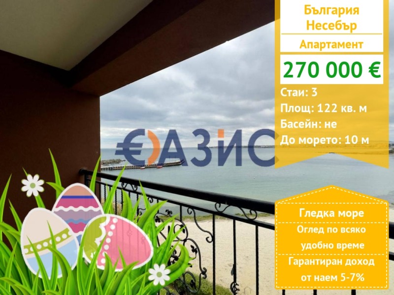 Продава 3-СТАЕН, гр. Несебър, област Бургас, снимка 1 - Aпартаменти - 47724558