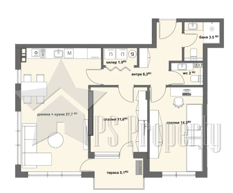 Продава  3-стаен град Стара Загора , Самара 3 , 97 кв.м | 10972924 - изображение [2]