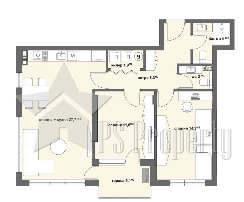 Продава 3-СТАЕН, гр. Стара Загора, Самара 3, снимка 2 - Апартаменти - 50822336
