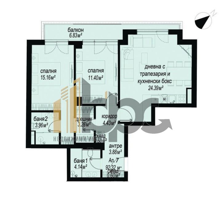 Zu verkaufen  2 Schlafzimmer Sofia , Zentar , 115 qm | 38559449 - Bild [3]