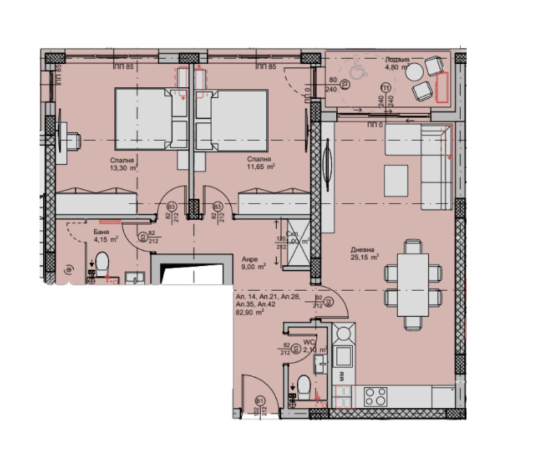 In vendita  2 camere da letto Plovdiv , Hristo Smirnenski , 97 mq | 18576749