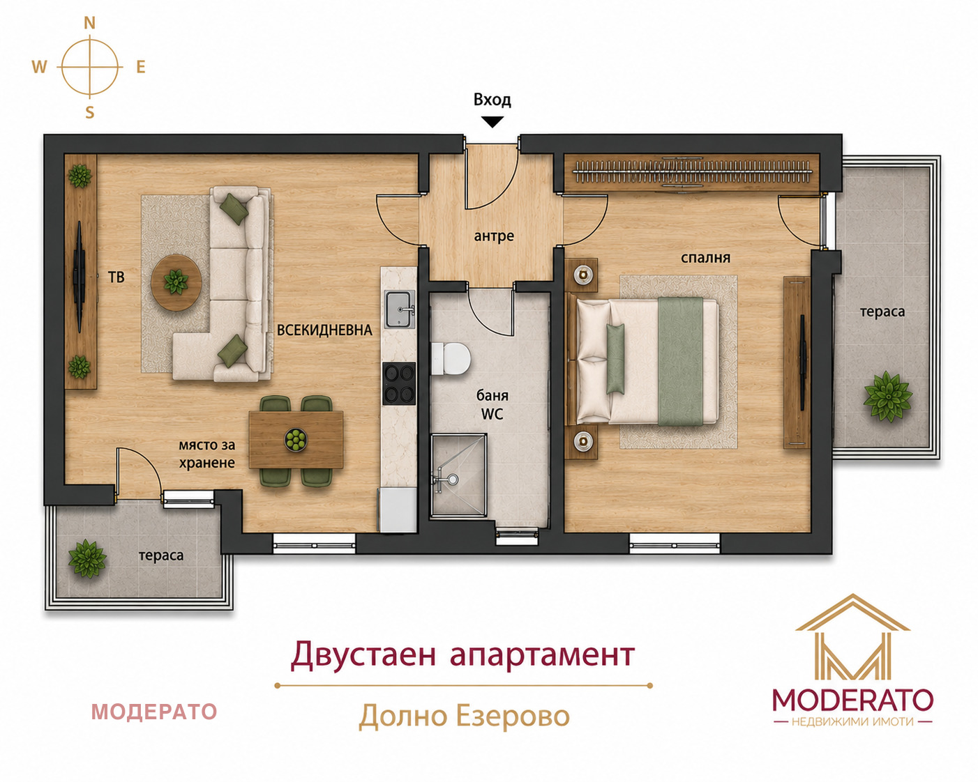 Продава 2-СТАЕН, гр. Бургас, Долно Езерово, снимка 11 - Апартаменти - 55822678