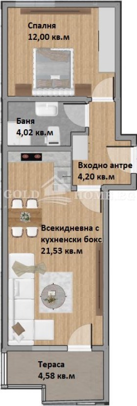 Продава  2-стаен град Пловдив , Христо Смирненски , 64 кв.м | 52825167 - изображение [2]