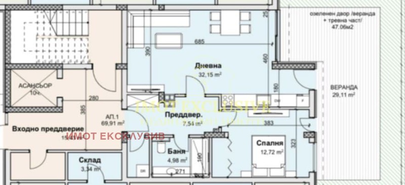 En venta  1 dormitorio Plovdiv , Yuzhen , 130 metros cuadrados | 99057175 - imagen [2]
