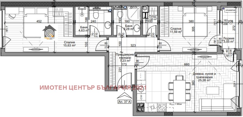 Te koop  2 slaapkamers Sofia , Mladost 4 , 99 m² | 44424469 - afbeelding [3]