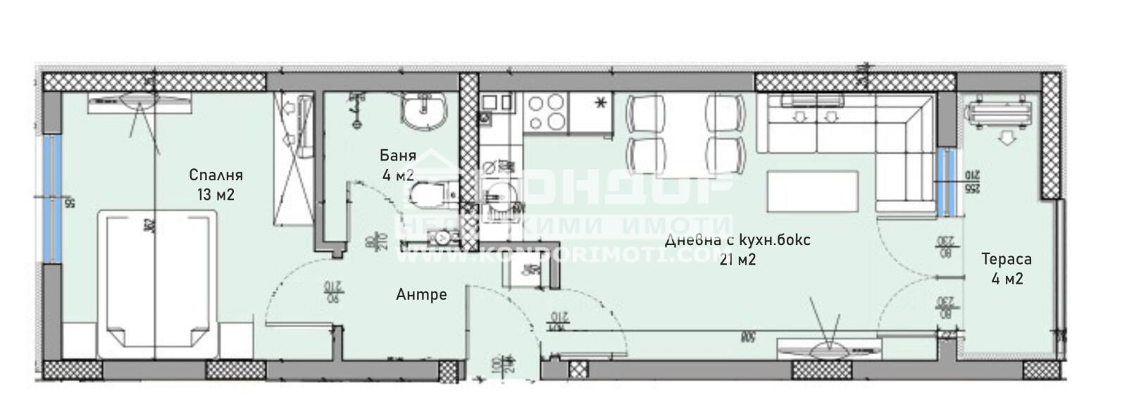 Продава 2-СТАЕН, гр. Пловдив, Кючук Париж, снимка 3 - Апартаменти - 55189429