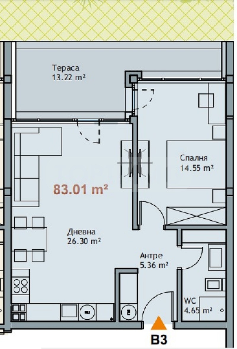 Продаја  1 спаваћа соба Варна , м-т Ален мак , 83 м2 | 70649225 - слика [10]