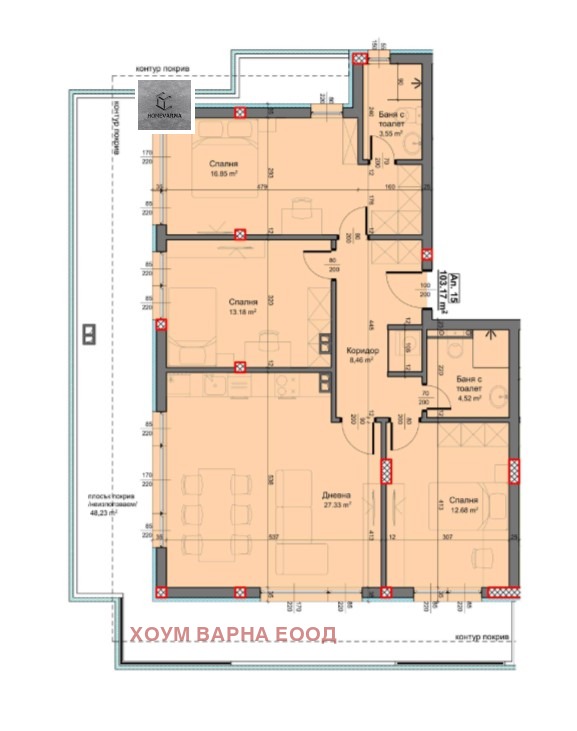 Eladó  3 hálószobás Varna , Vinica , 119 négyzetméter | 14814642