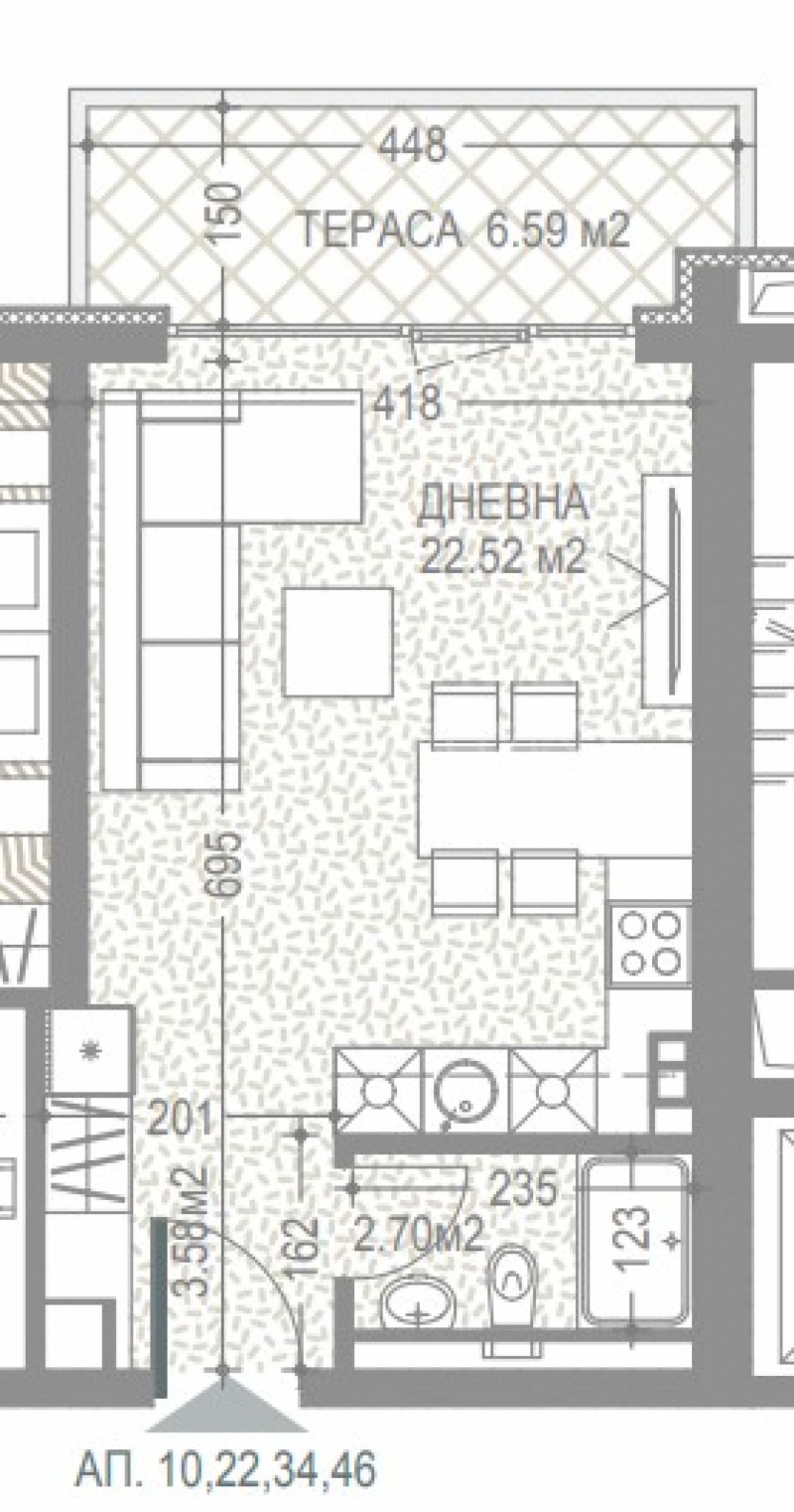 Продаја  Студио Софија , Малинова долина , 55 м2 | 31764576 - слика [3]