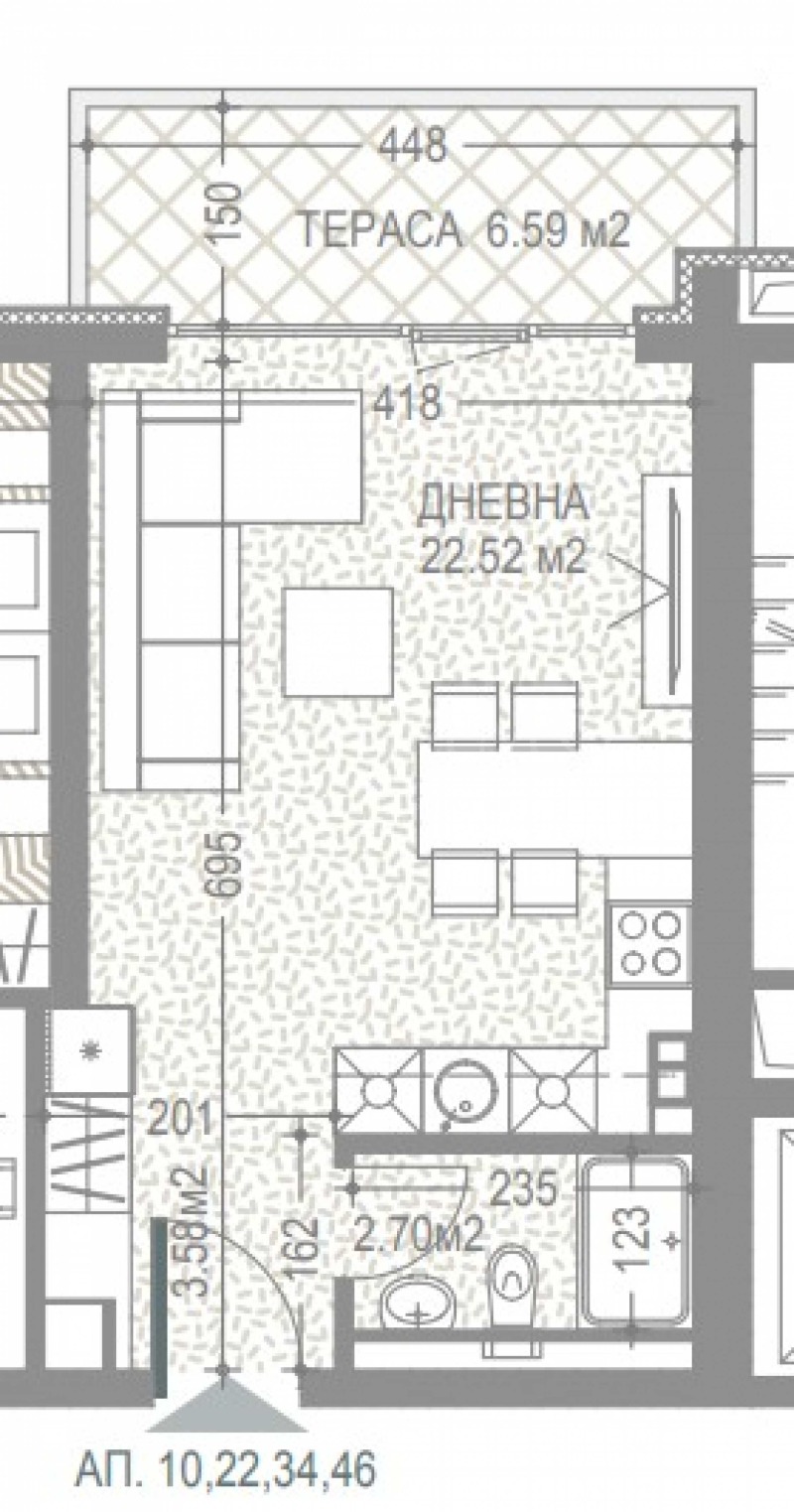 In vendita  Studio Sofia , Malinova dolina , 55 mq | 31764576 - Immagine [2]