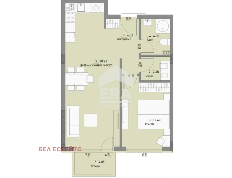 Na sprzedaż  1 sypialnia Sofia , Malinowa dolina , 78 mkw | 38863279 - obraz [7]