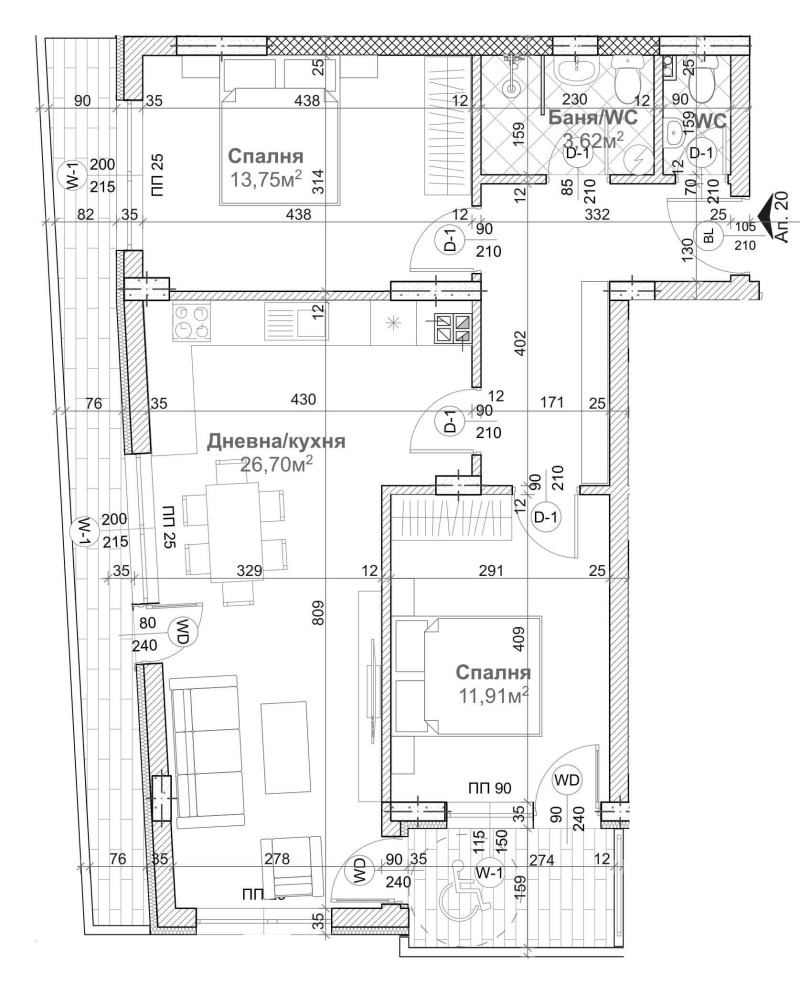 Продава 3-СТАЕН, гр. Варна, Левски 1, снимка 2 - Aпартаменти - 48979617