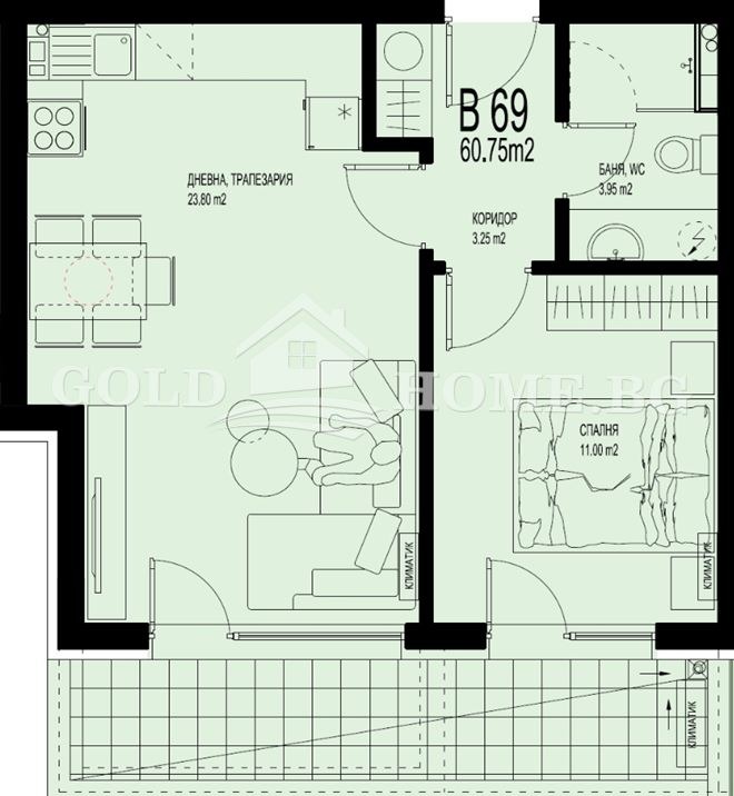 Продава 2-СТАЕН, гр. Пловдив, Христо Смирненски, снимка 4 - Апартаменти - 55920737