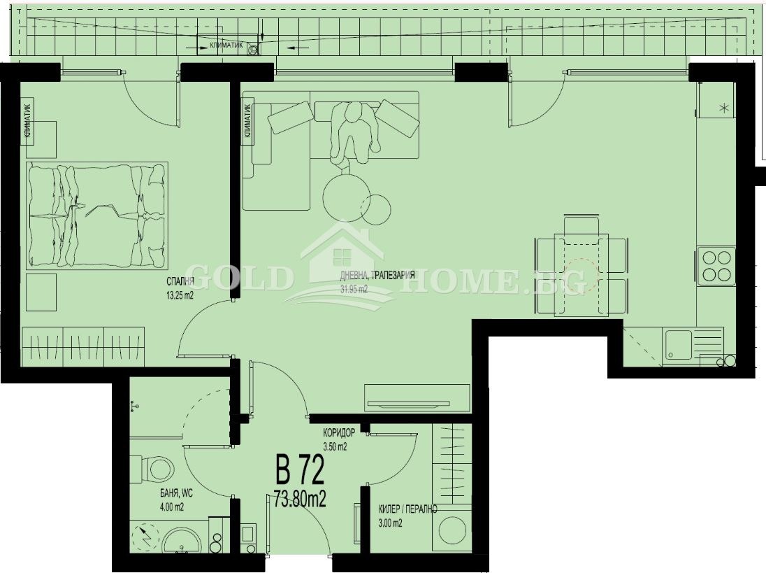 Продава 2-СТАЕН, гр. Пловдив, Христо Смирненски, снимка 10 - Апартаменти - 55920737