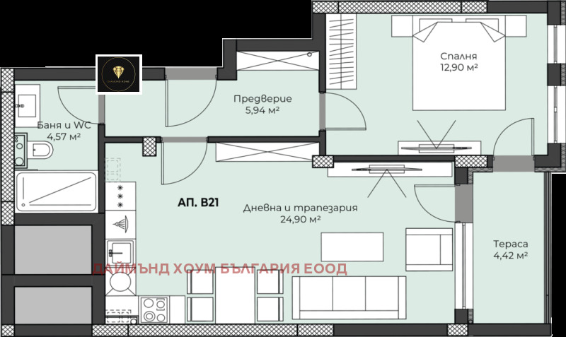 In vendita  1 camera da letto Plovdiv , Peshtersko shose , 75 mq | 46162254 - Immagine [2]