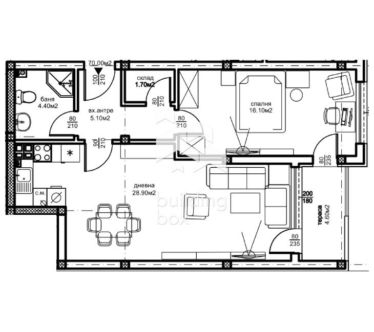 Продава  2-стаен град Пловдив , Южен , 80 кв.м | 56727505 - изображение [3]