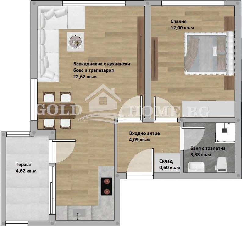 Продава 2-СТАЕН, гр. Пловдив, Христо Смирненски, снимка 2 - Апартаменти - 53522775