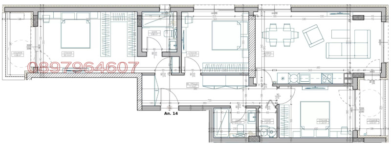 Myytävänä  3 makuuhuonetta Varna , Mladost 1 , 143 neliömetriä | 14239561 - kuva [2]