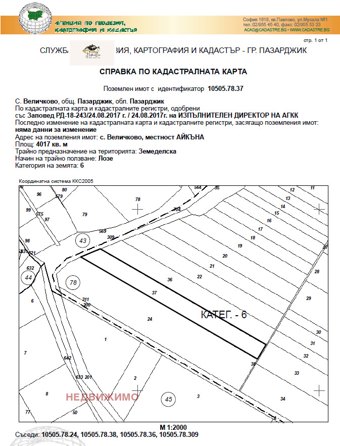 Продава ЗЕМЕДЕЛСКА ЗЕМЯ, с. Карабунар, област Пазарджик, снимка 2 - Земеделска земя - 48463934