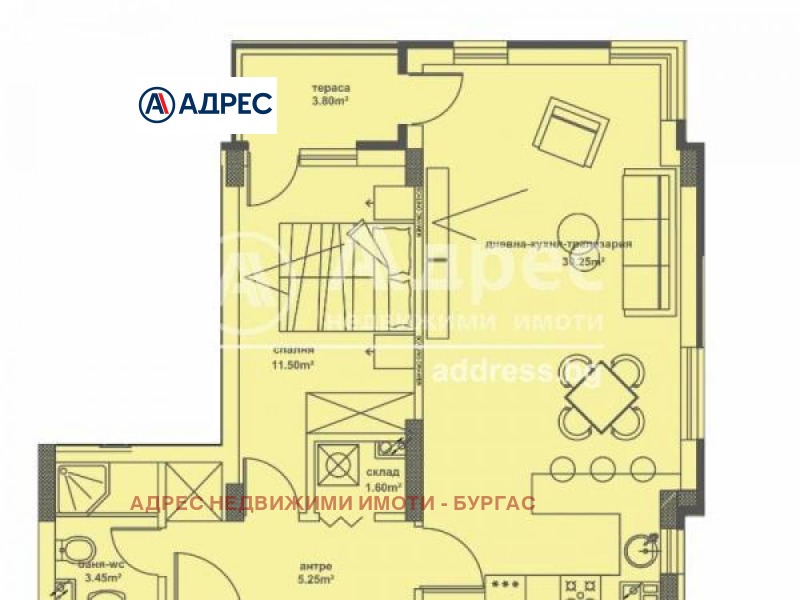 Na prodej  1 ložnice Burgas , Meden rudnik - zona D , 74 m2 | 20846520