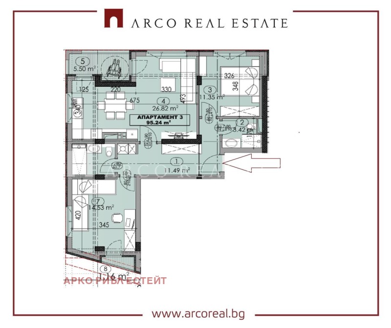 Te koop  2 slaapkamers Sofia , Druzjba 2 , 114 m² | 81542568 - afbeelding [3]