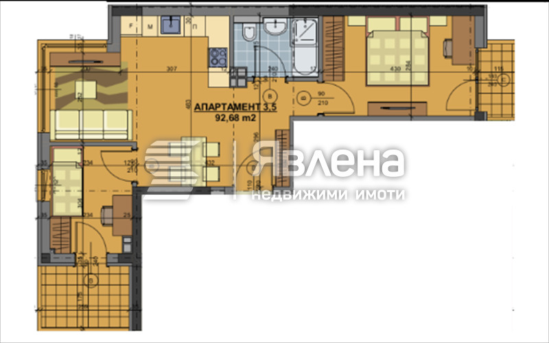 À venda  2 quartos Sofia , Centar , 93 m² | 93739141 - imagem [2]