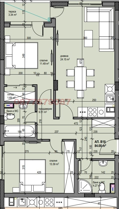 Продава 3-СТАЕН, гр. София, Овча купел 2, снимка 10 - Апартаменти - 52777023