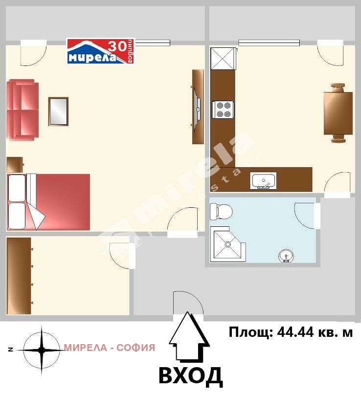 À vendre  Studio Sofia , Souhata reka , 44 m² | 18158507 - image [2]