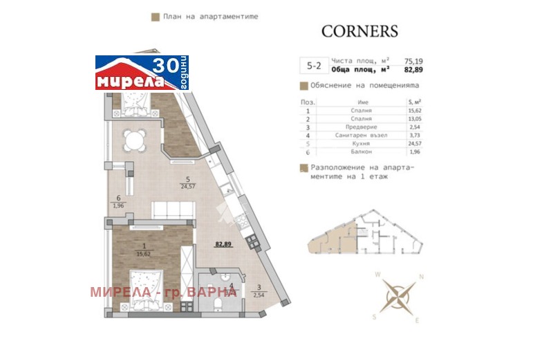 En venta  2 dormitorios Varna , m-t Akchelar , 82 metros cuadrados | 92479834 - imagen [7]