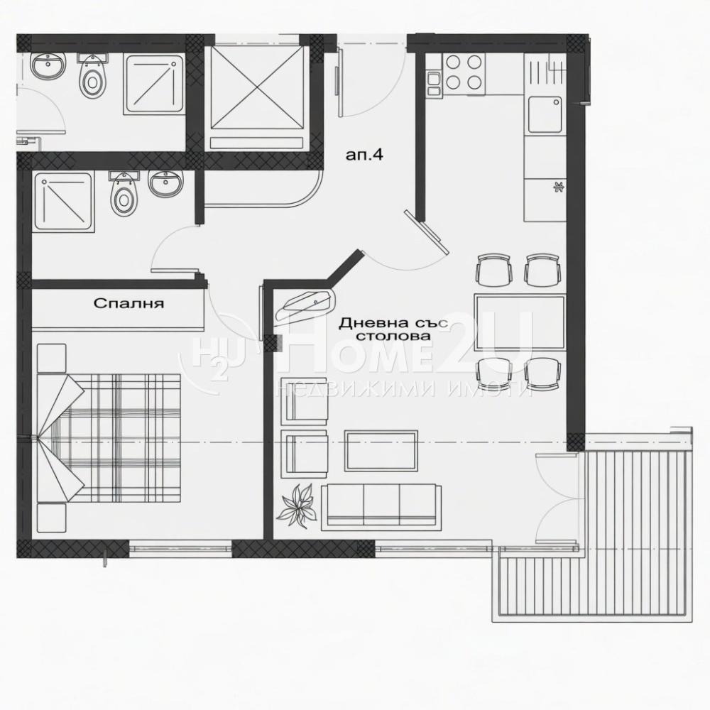 Продава 2-СТАЕН, гр. Варна, Аспарухово, снимка 6 - Апартаменти - 55183633
