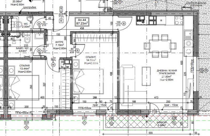 À vendre  2 chambres Sofia , Droujba 2 , 104 m² | 17704124