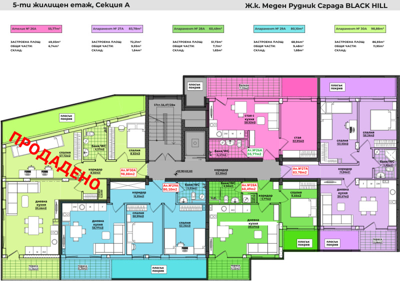 Til salgs  1 soverom Burgas , Meden rudnik - zona V , 62 kvm | 60998208 - bilde [12]