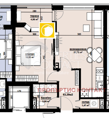 For Sale  1 bedroom Burgas , Izgrev , 63 sq.m | 15202712 - image [3]