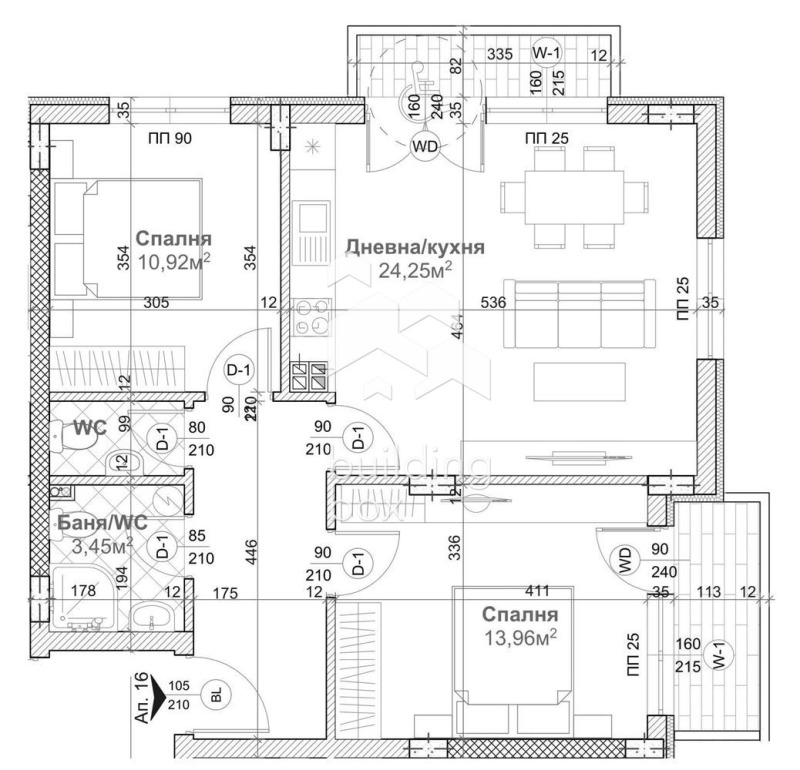 Satılık  2 yatak odası Varna , m-t Sotira , 96 metrekare | 55445452 - görüntü [2]