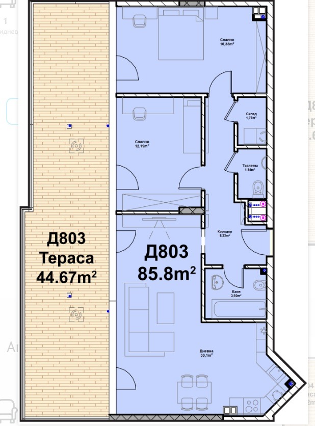 Til salg  2 soveværelser Sofia , Poligona , 154 kvm | 10332482 - billede [2]