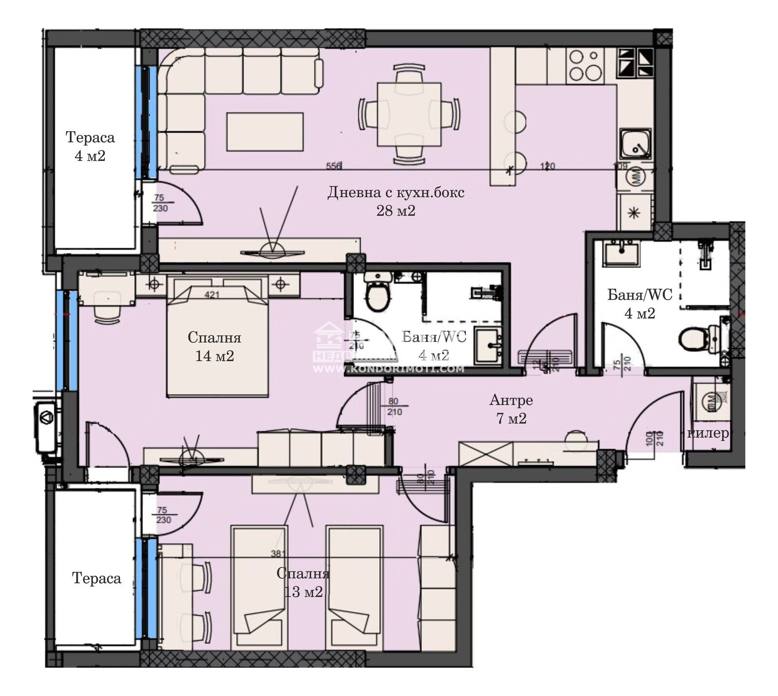 Продава 3-СТАЕН, гр. Пловдив, Кършияка, снимка 3 - Апартаменти - 55794670