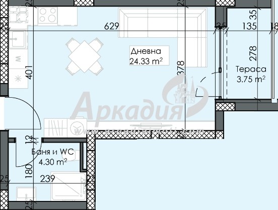 Продава 1-СТАЕН, гр. Пловдив, Тракия, снимка 2 - Aпартаменти - 48062917