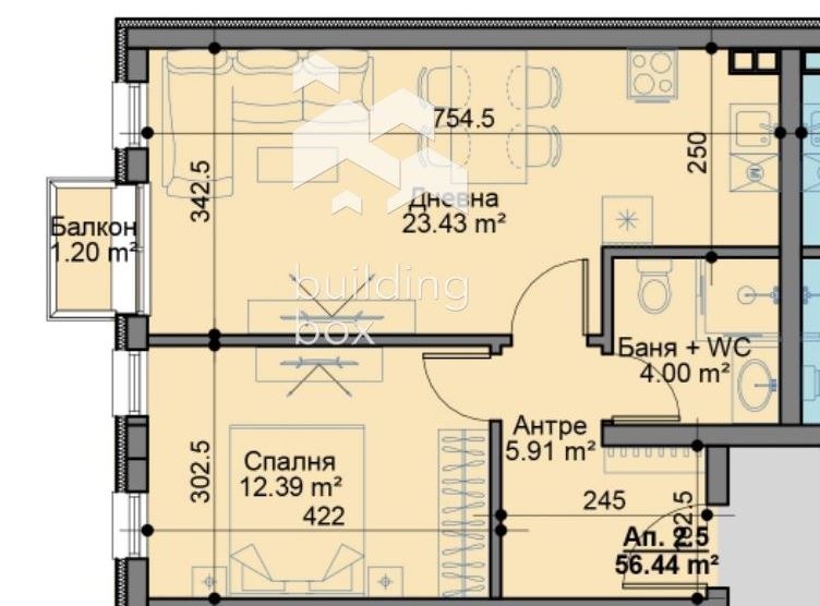 Продава 2-СТАЕН, гр. София, Овча купел, снимка 2 - Апартаменти - 53697573