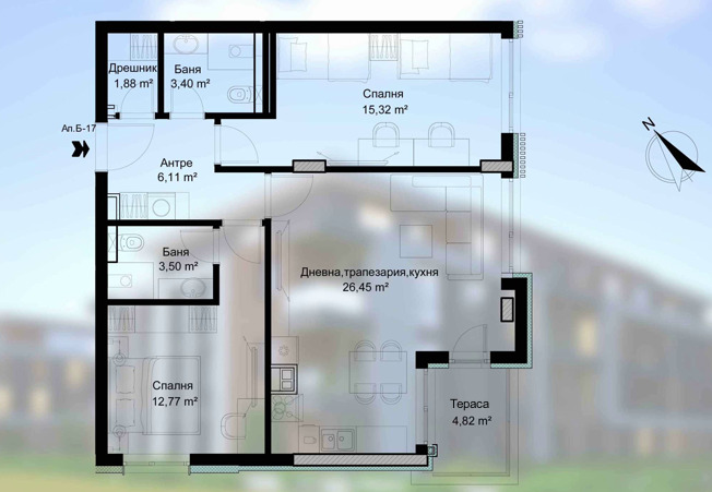 Satılık  2 yatak odası Sofia , Malinova dolina , 101 metrekare | 16127982 - görüntü [3]