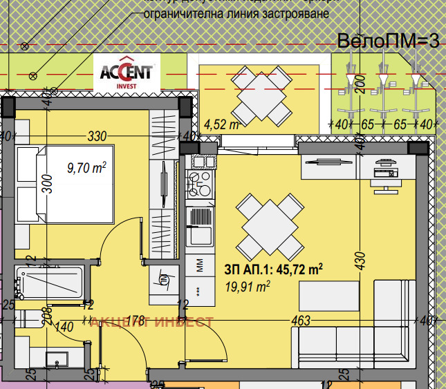 Eladó  1 hálószoba régió Dobrich , Kranevo , 52 négyzetméter | 61016421 - kép [2]