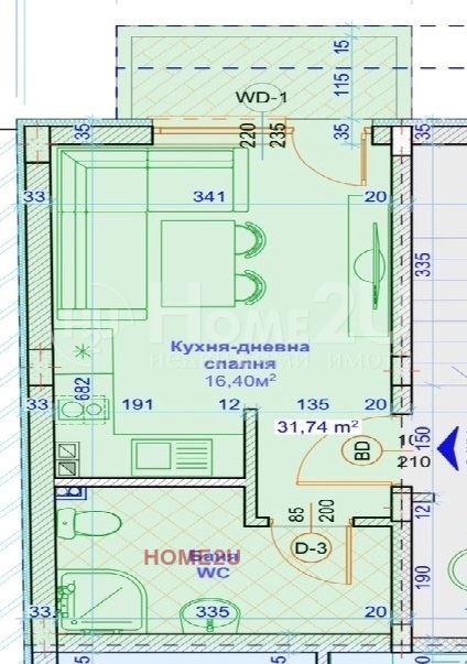 À vendre  Studio Varna , Lyatno kino Trakiya , 40 m² | 27401110 - image [2]
