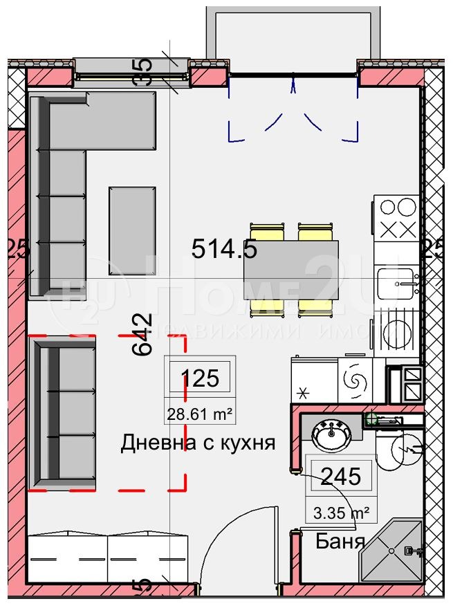 Продава  1-стаен град Варна , Кайсиева градина , 45 кв.м | 12811002 - изображение [4]