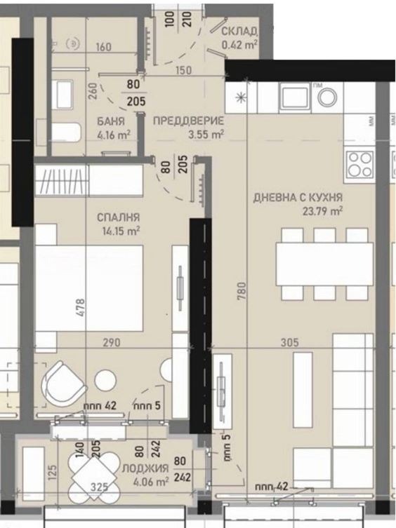 Satılık  1 yatak odası Sofia , Banişora , 72 metrekare | 40151332 - görüntü [3]