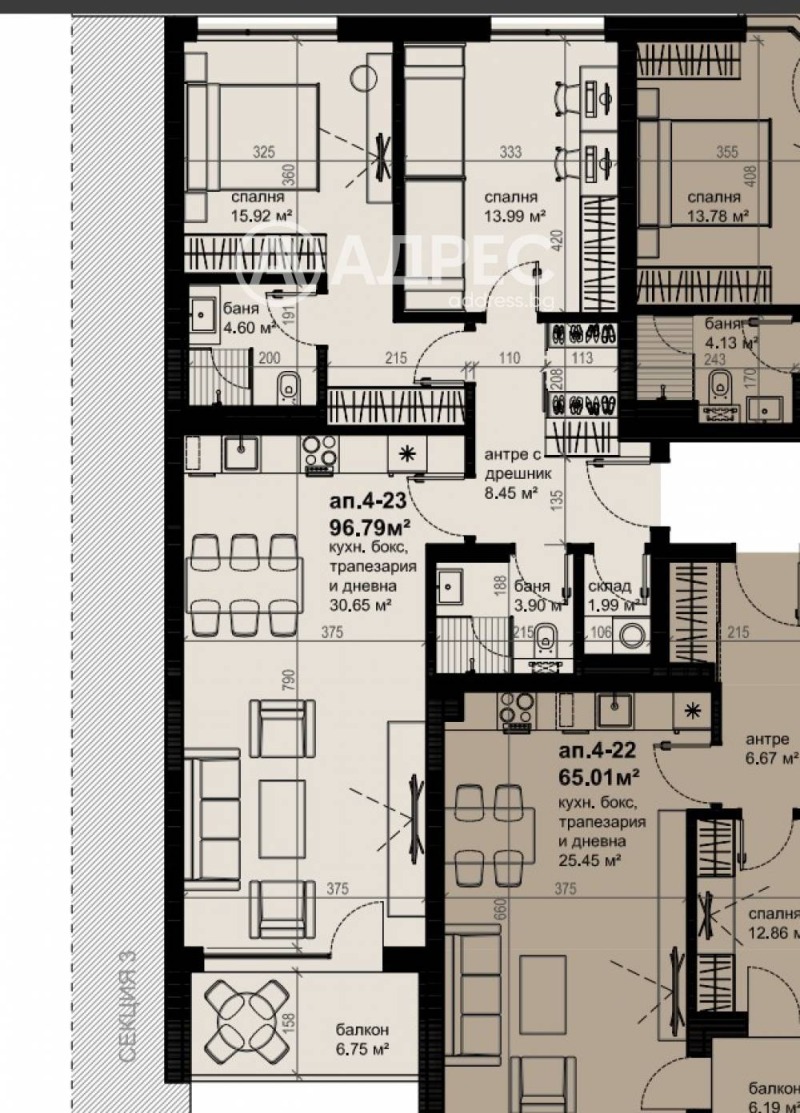 Продава 3-СТАЕН, гр. Бургас, Изгрев, снимка 8 - Апартаменти - 51577238