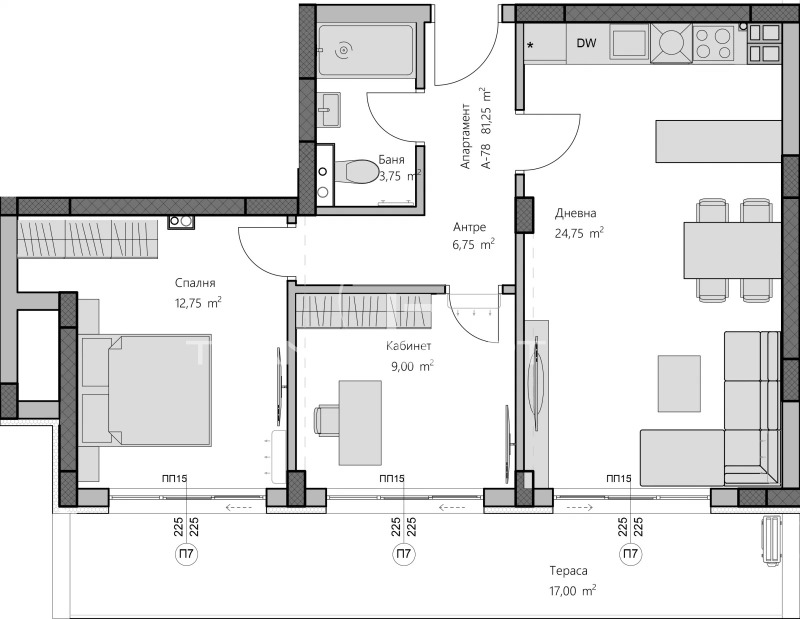 Продава  3-стаен град Пловдив , Христо Смирненски , 96 кв.м | 90461674